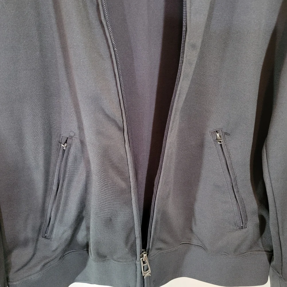 Hurley International Double Zip Warm-Up/Track Jacket Gray Sz LG- dk. gray